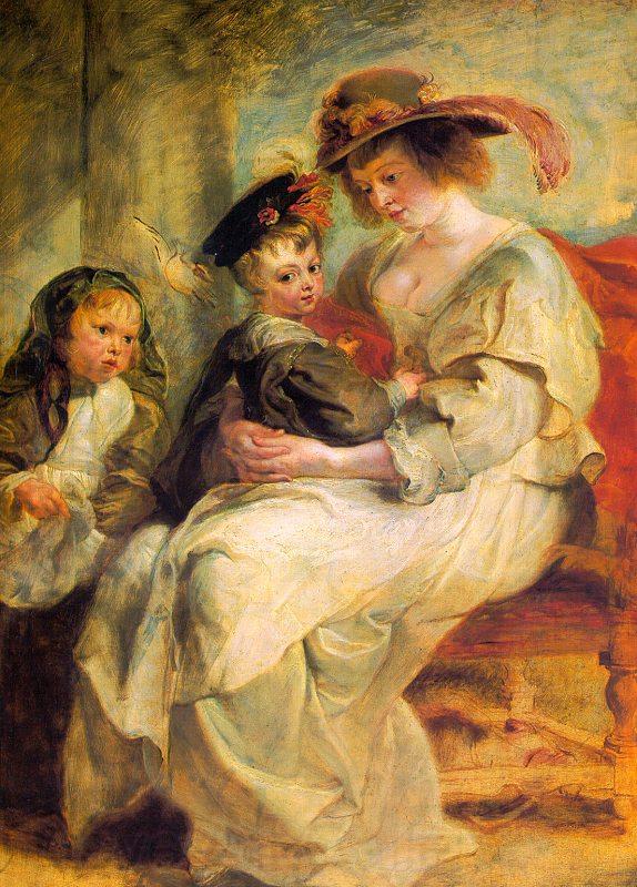 Peter Paul Rubens Helene Fourment and her Children, Claire-Jeanne and Francois Norge oil painting art